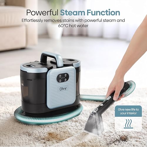 Olvy Carpet Cleaner PRO – Wet & Steam Upholstery Vacuum – 100°C Steam Cleaner – Sofa Cleaning Device – Wet Upholstery Vacuum – Includes Cleaning Solution – 1650W – Mattress Cleaner - 3