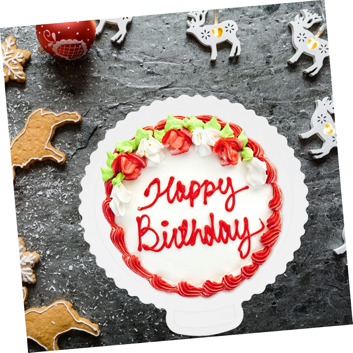 Mikinona Large Cake Platter Lid Round Cake Boards for Birthday Party Wedding Bakery Display