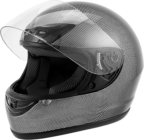 Miniatura 1 de SLMOTO - Casco de motocicleta aprobado por el DOT, para adultos, de fibra de carbono, con tapa abatible que cubre la cara completa, a prueba de