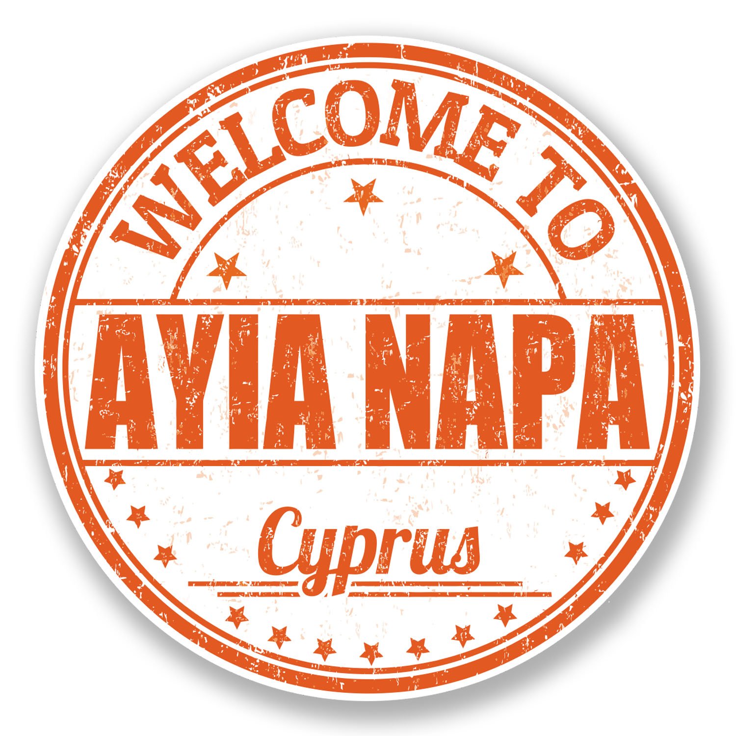 2 x 10cm Ayia Napa Cyprus Vinyl Sticker Decal Travel Luggage Tag Laptop #6753 (10cm x 10cm)