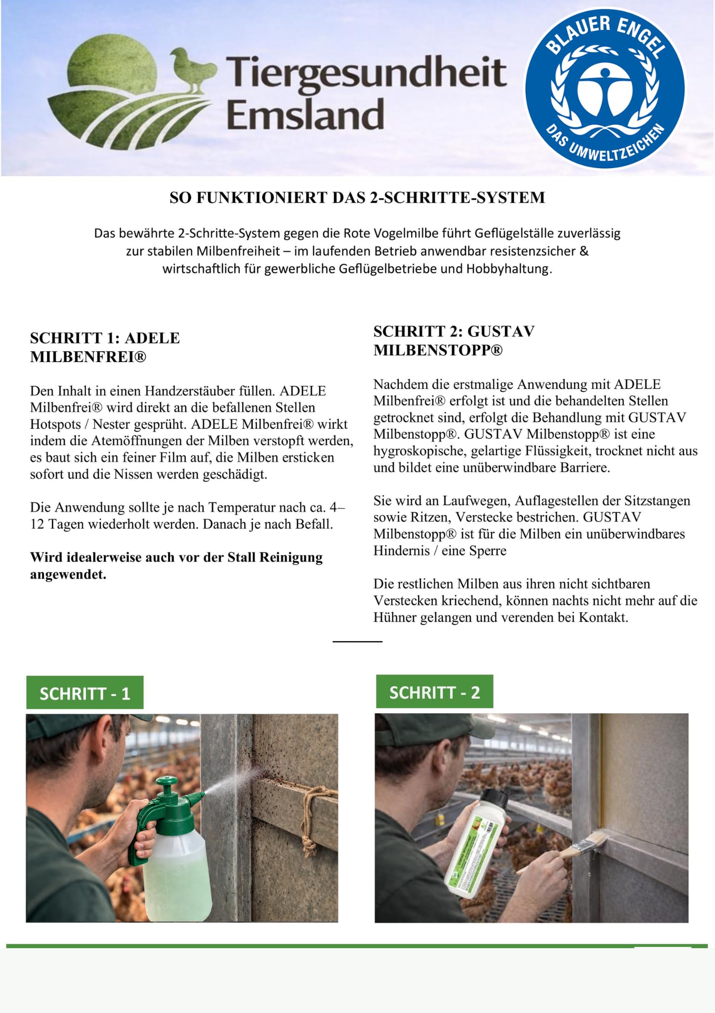 Adele Milbenfrei® 10 Liter gebrauchsfertig, Milbenmittel, gegen rote Vogelmilben, Hühner, Tauben, Wachteln, Geflügel, Pferde - überall wo Milben und Vogelmilben auftauchen