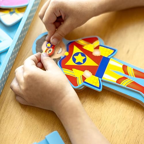 Miniatura 5 de Kit de juego de simulación muñeca magnética Julia para vestir, muñeca de madera (más de 25 piezas)