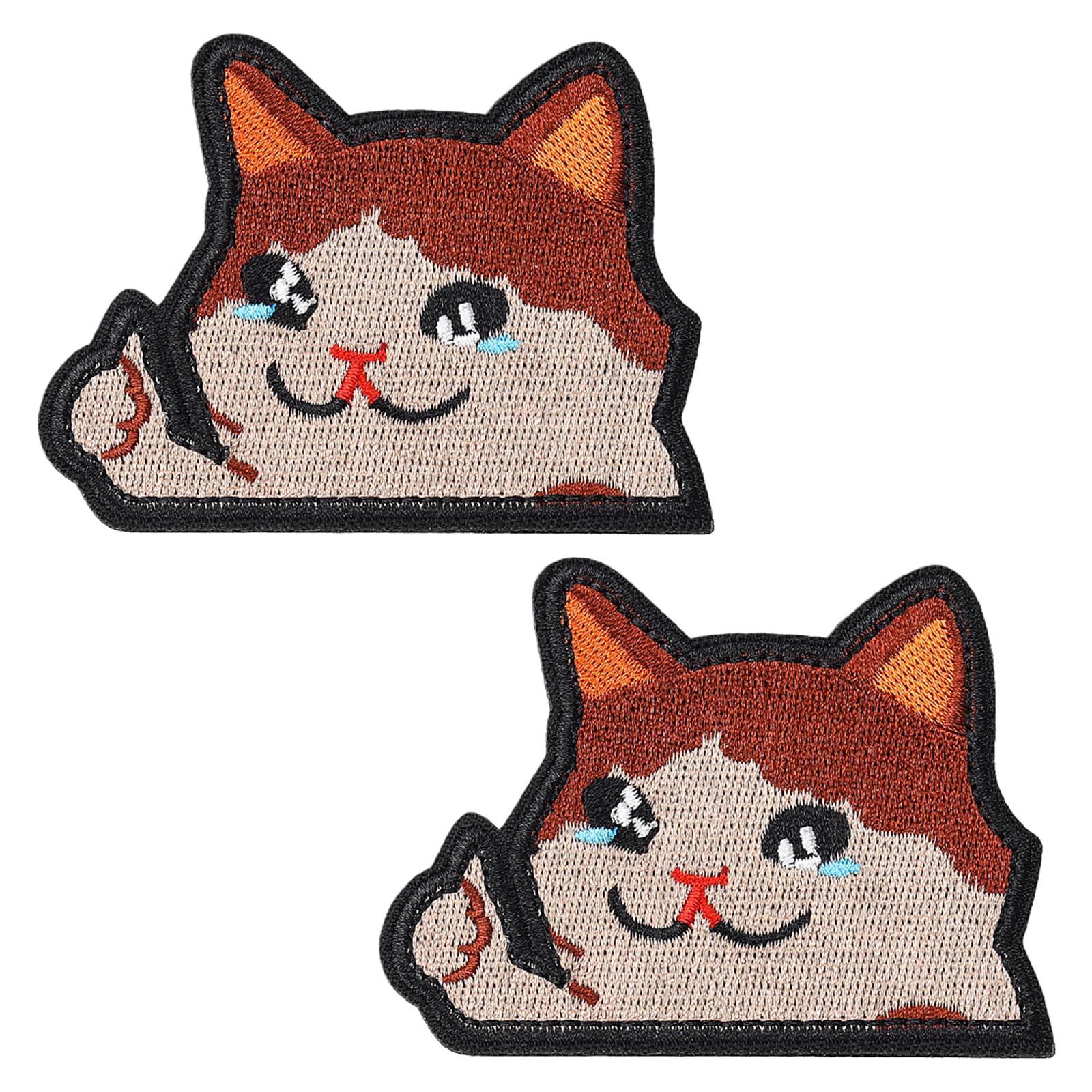 ZWWAAZHF 2Pcs Animal Embroidered Sew on Fabric Patches Embroidery Applique for Jackets Jeans Backpacks Clothing Embellishments Sew on Fabric Patches