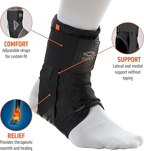 Miniatura 2 de Shock Doctor Adult Ultra Wrap Lace Ankle Brace, Maximum Support, Adjustable Compression