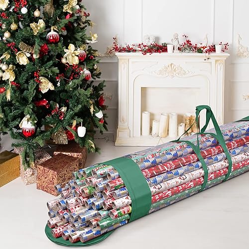 Miniatura 5 de ProPik Bolsa organizadora de papel de regalo para todas tus envolturas de regalo y cintas, se adapta a rollos largos de 40 pulgadas, soporta hasta