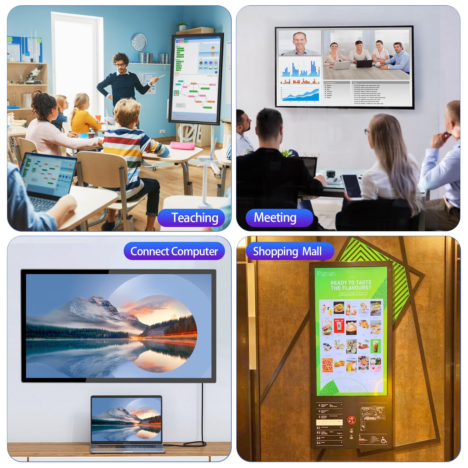 Monitor industrial multitáctil capacitivo de 32 pulgadas, altavoces integrados, puertos USB, VGA, DVI y HD-MI, pantalla 16:9 y 1920 x 1080P, reproductor de pantallas de señalización digital