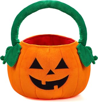 JOYIN Halloween Pumpkin Plush Tote Bucket
