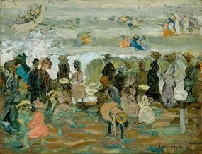 iiRTTFiRT Classic Canvas Posters Painting Wall Art the Storm by Maurice Brazil Prendergast Famous Painting for Home Decor 60x90cm