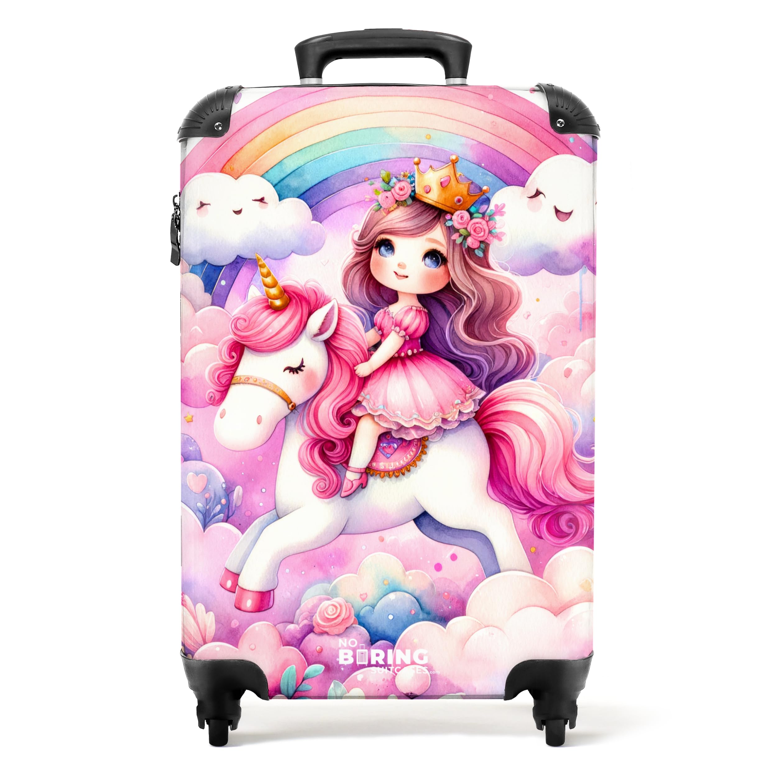 NoBoringSuitcases.com Handgepäck Koffer Princess - Regenbogen