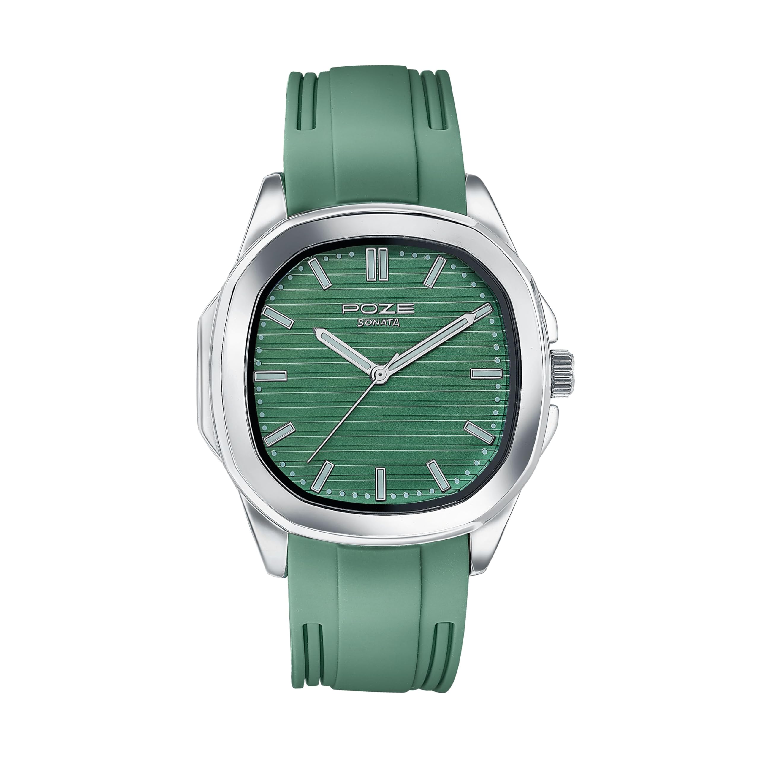 Shore Splash Quartz Green Square Dial Men's Watch | Leather Material | Multi Color Band - SP70069SL02-image-19