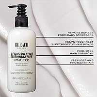 Vista 4 de Bleach London Champú de reencarnación para cabello seco, dañado, decolorado o teñido, restauración y fortalecimiento de la unión con creatina