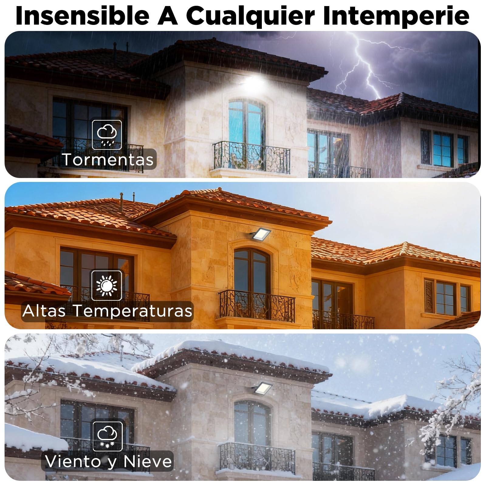 100W Focos LED Exterior, 11000LM 6500K IP66 con Enchufe | Refrigeración eficiente y 85% ahorro – Proyector jardín, patio, garaje, taller, aparcamientos & otros (2pcs)