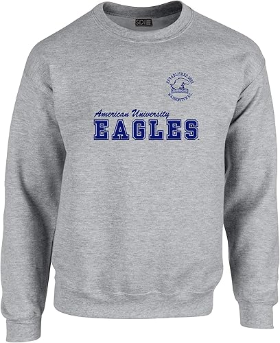 SDI American University Eagles Sudadera con Cuello Redondo, Mezcla 50/50, 226 g,