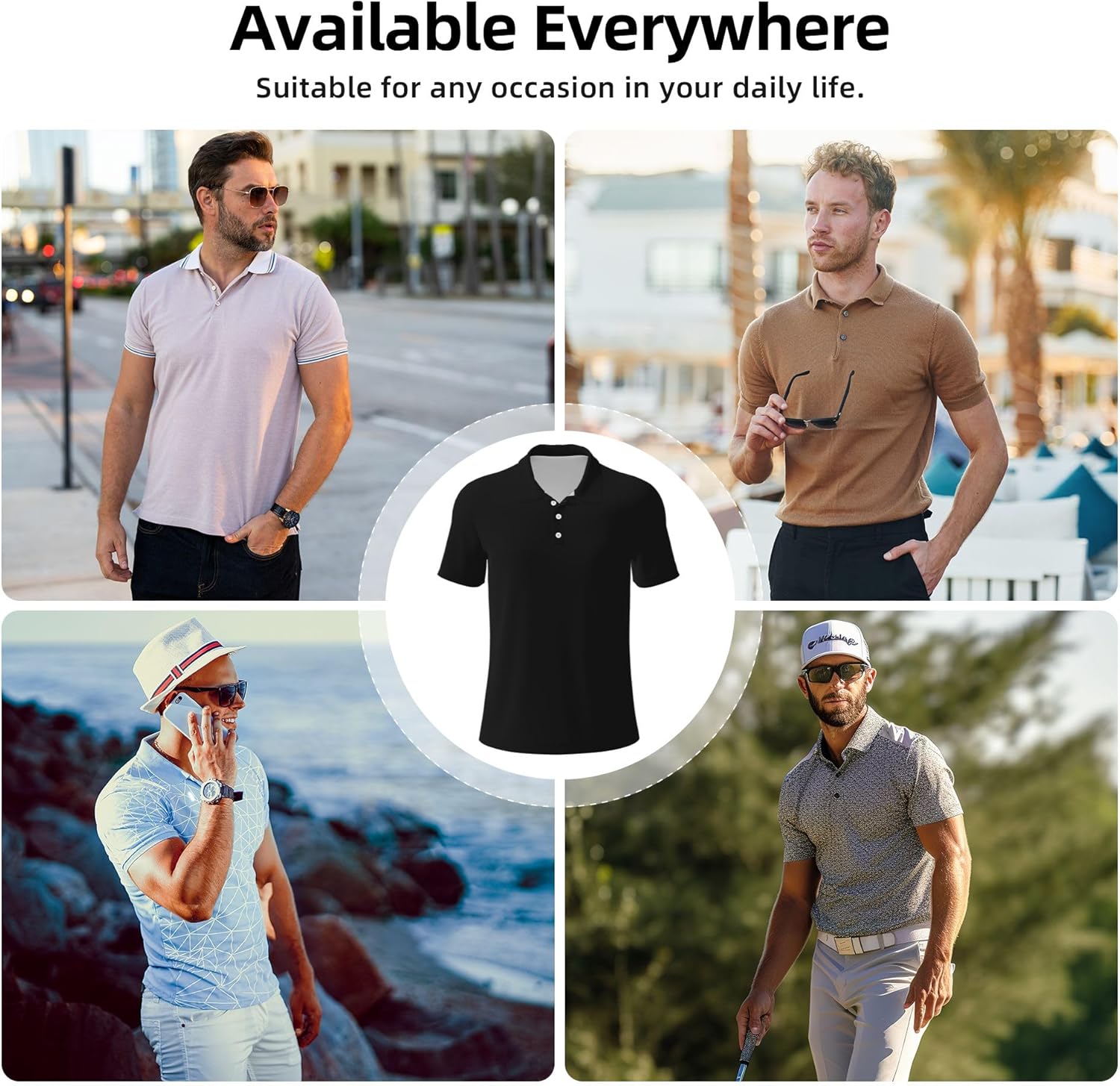 Custom Polo Shirt Add Your Text/Logo/Image Design Your Own Personalized Polo Shirts for Men Women Front Back Sleeve Print - Image 8