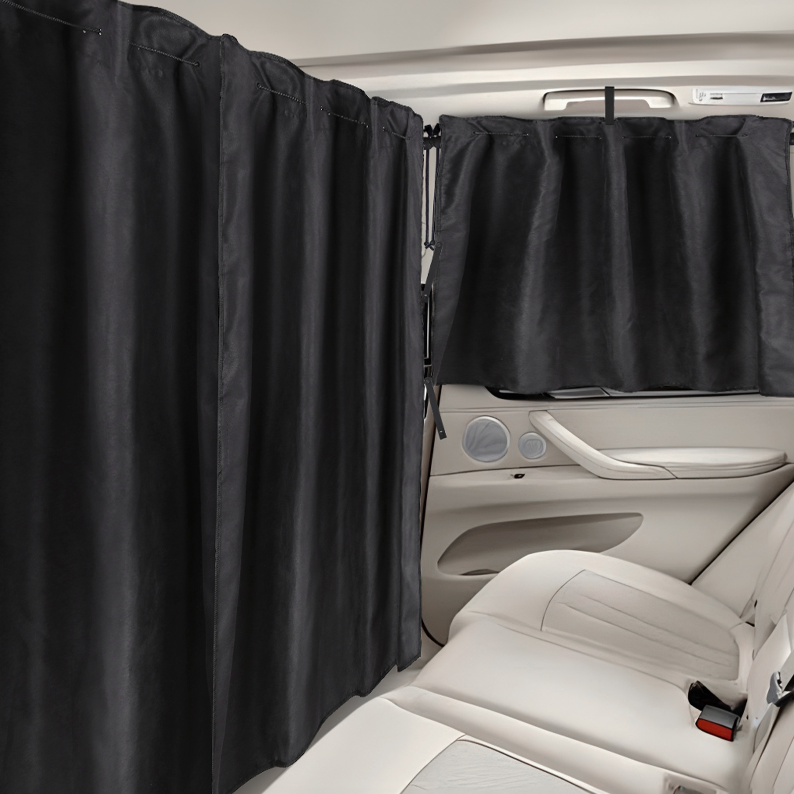Rideaux Occultants Magnétiques Pour Voiture - 3 Pièces (140x80cm + 2x85x65cm) - Isolation Thermique Et Pare-soleil