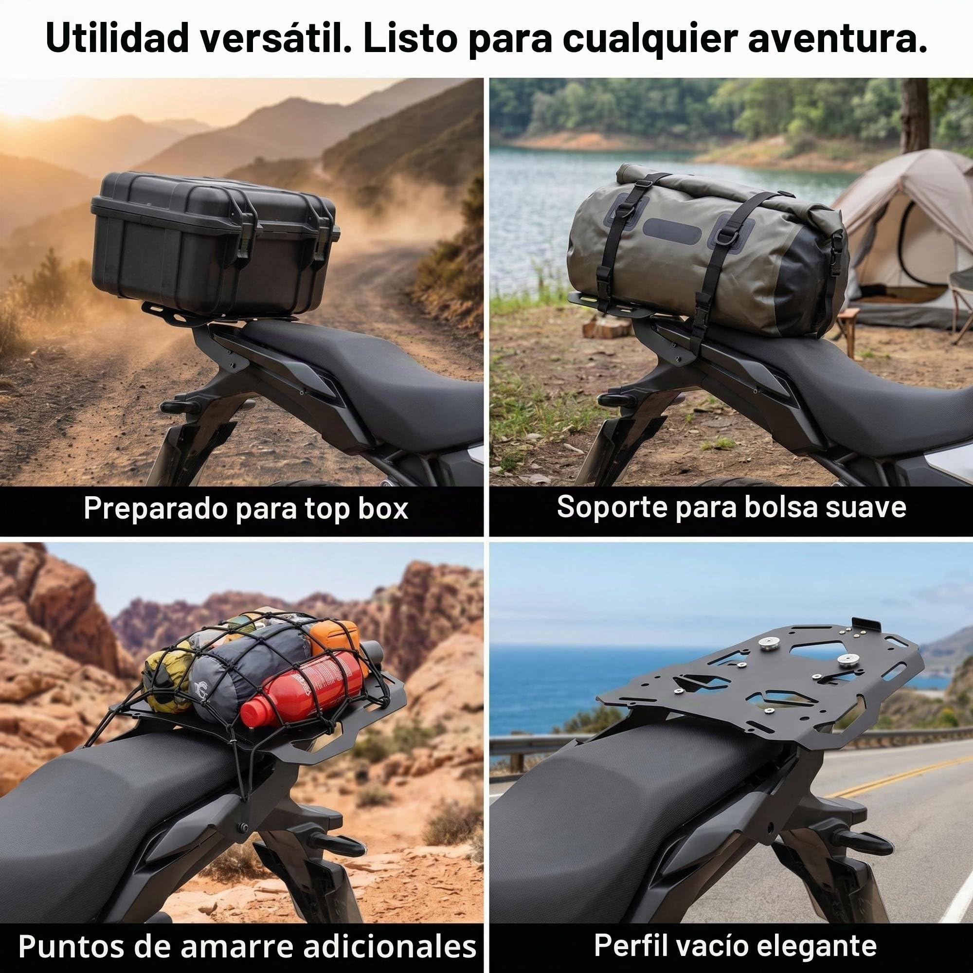 PSLER Accesorios de Motocicleta Portaequipajes Trasero para CB500X 2013-2023 y para CB400X 2021-2023 y para CB500F 2013-2018 y para NX400 NX500 2024