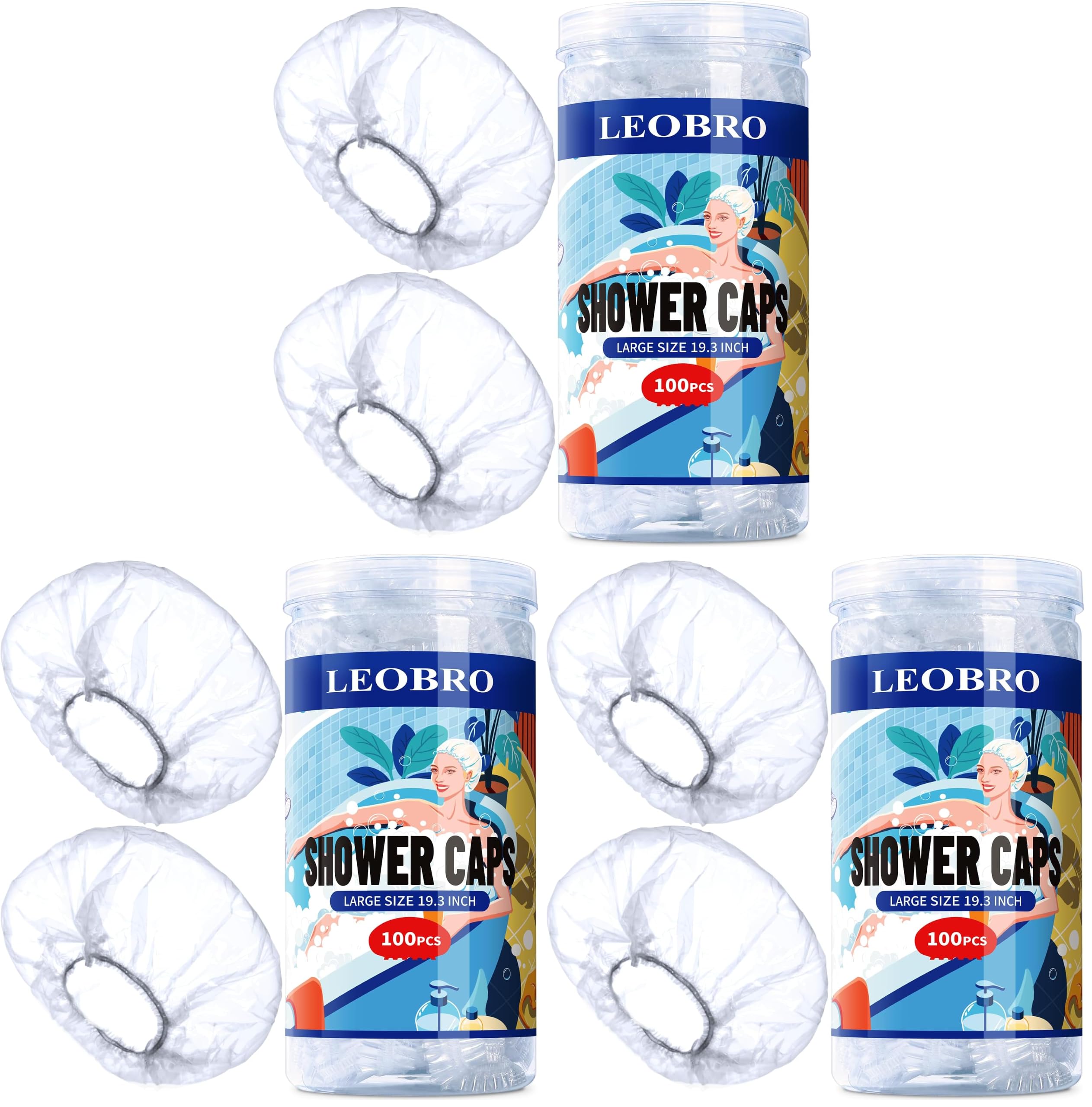 Disposable Shower Caps - 100 Pack -11 Disposable Shower Caps - 100 Pack -11