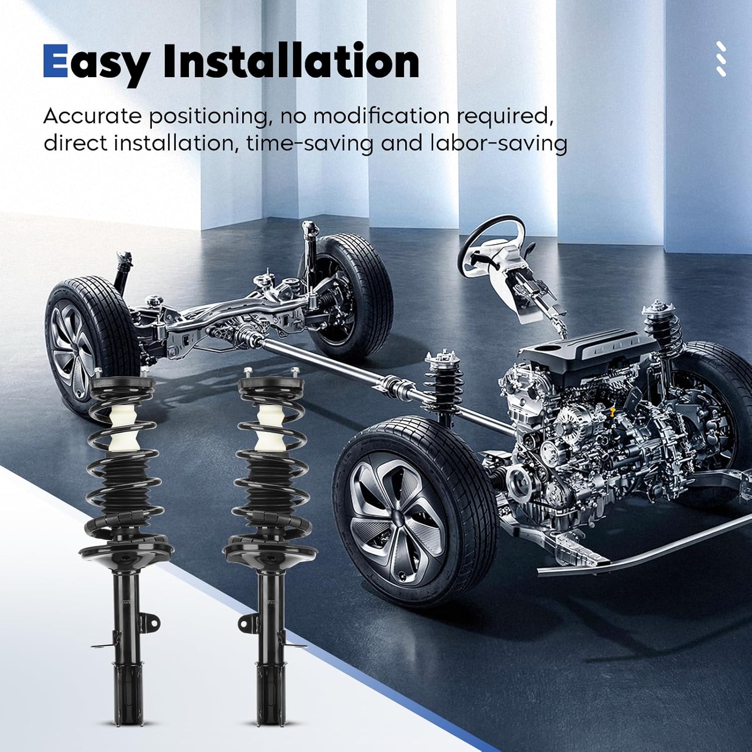 Rear Struts Assembly Fit for 1998-2002 Chevy Prizm, 1993-1997 for Geo Prizm, 1993-2002 for Toyota Corolla 4WD (Excludes Wagon), Shock Absorber & Sway Bar End Link, Replace for 171953 K9545 (4Pcs)