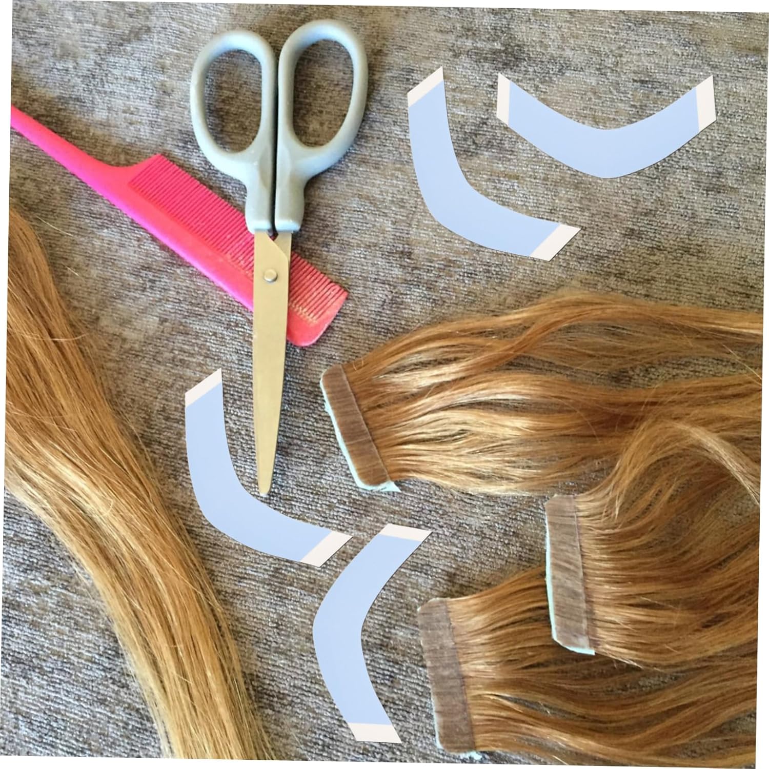 180sheets Double-Sided Hair Tape Adhesive for Wig Replacement Easy to Use Cuttable Pu Skin Tape for Hair Extensions Strong Hold Suitable for Daily Wear and Styling