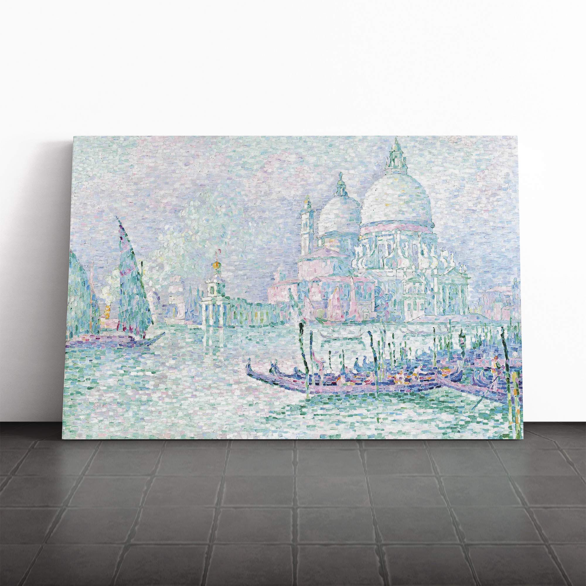 Paul Signac Venice Canvas Print | Gallery Wrapped 30mm Frame Wall Art | 30x20 inches | Ready to Hang | Modern Picture | Living Room Bedroom Lounge Office