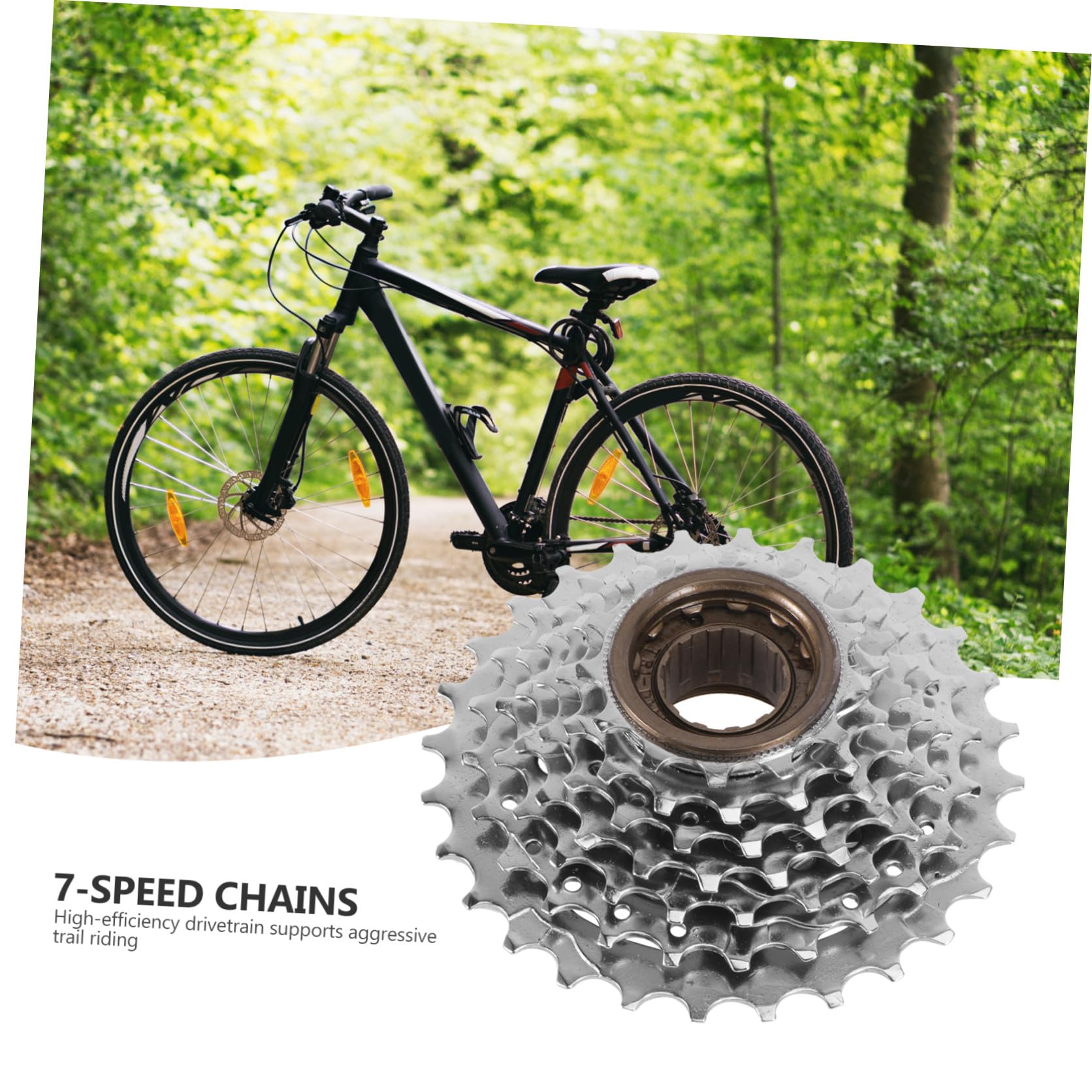Sosoport Cassette De 7 Velocidades Rueda Compatible Cadenas Estrechas Finish Níquel