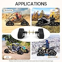 Vista 6 de 600mm/23.6 in Go Kart Buggy Quad Rear Wheel ATV Snow Sand Snowmobile Rear Axle Track Assemly Pro Kits,Rear Axle Track Replacement,Rear Axle