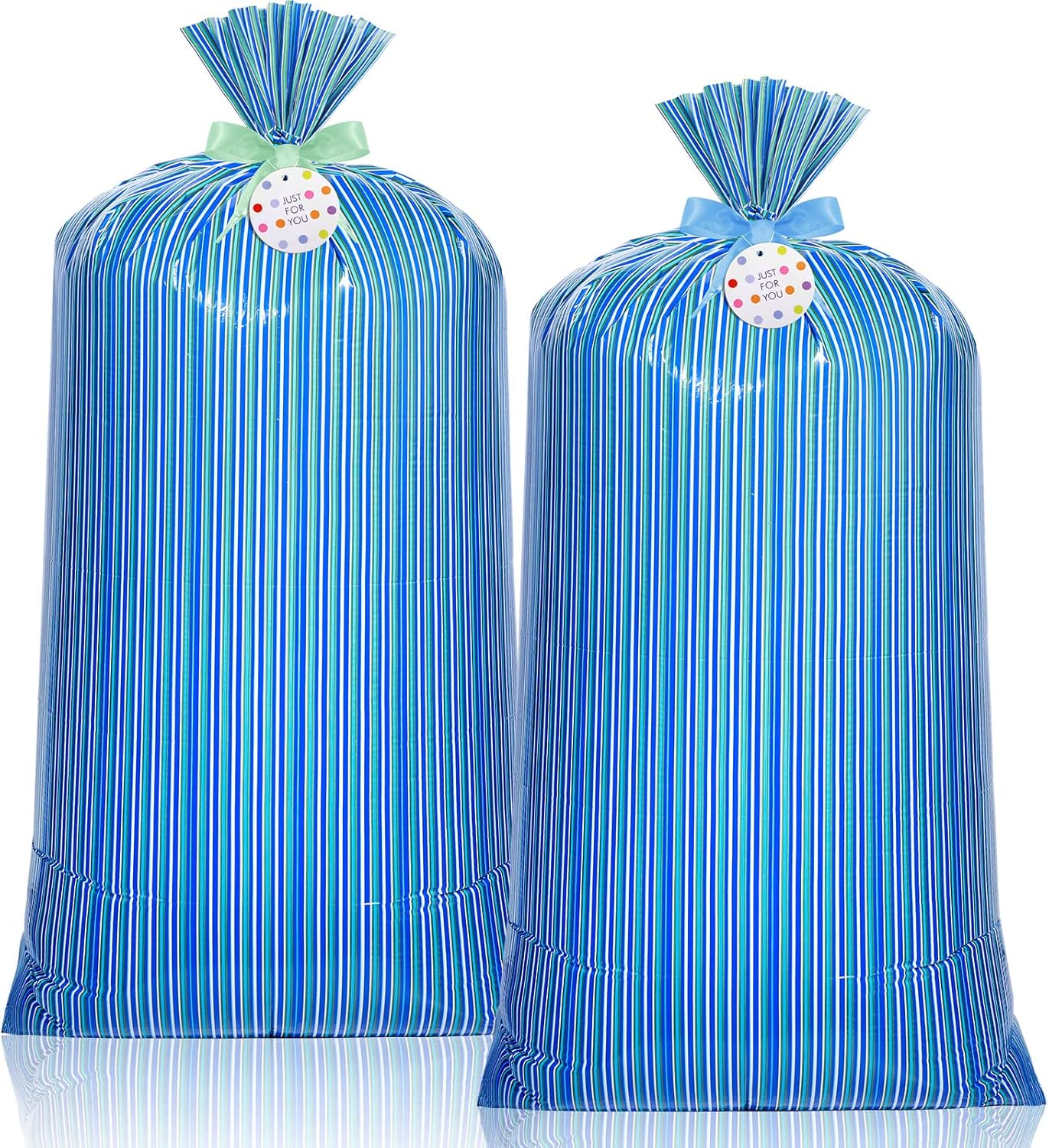 Teling 2 Pcs 70"x 40" Extra Large Jumbo Gift Bags Plastic Present Bag, Giant Gift