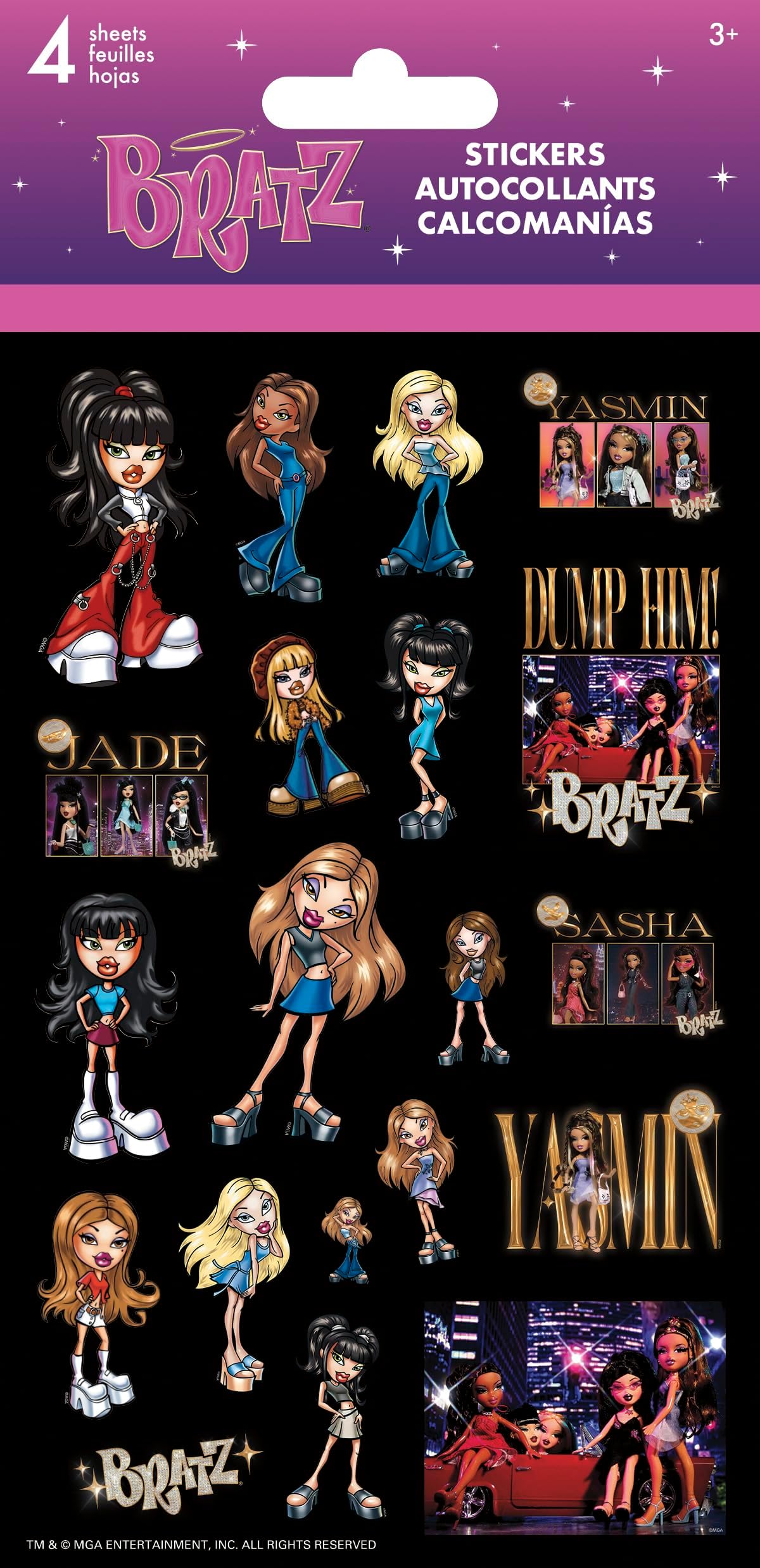 Bratz - Girls Night Out Standard Stickers - 4 Sheet