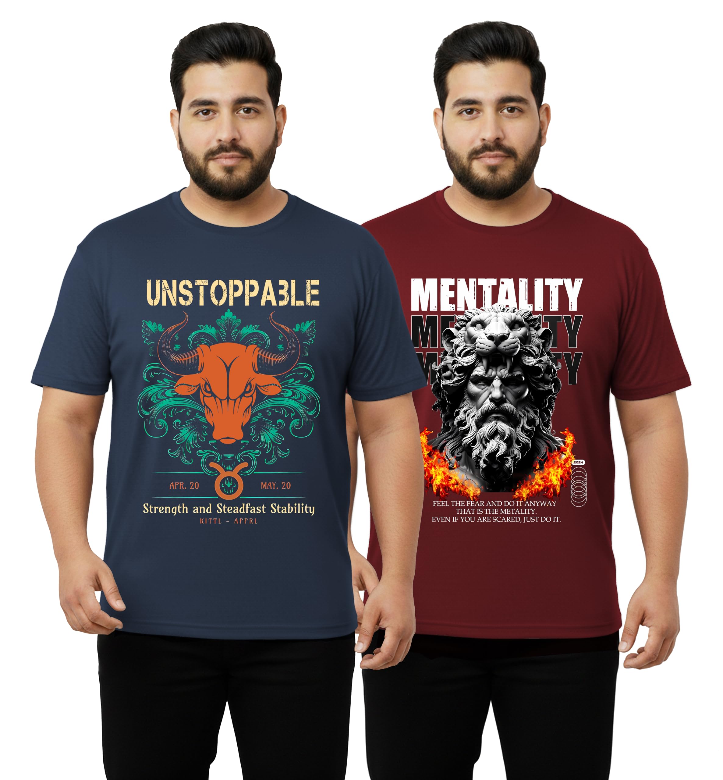 West Gate Clothing Plus Size T-Shirt for Men | Cotton Mens Tshirt 2XL,3XL,4XL,5XL,6XL,7XL,8XL | Travel,Adventure T-Shirt | Urban | Mens T-Shirt Combo Pack of 2-picture-24