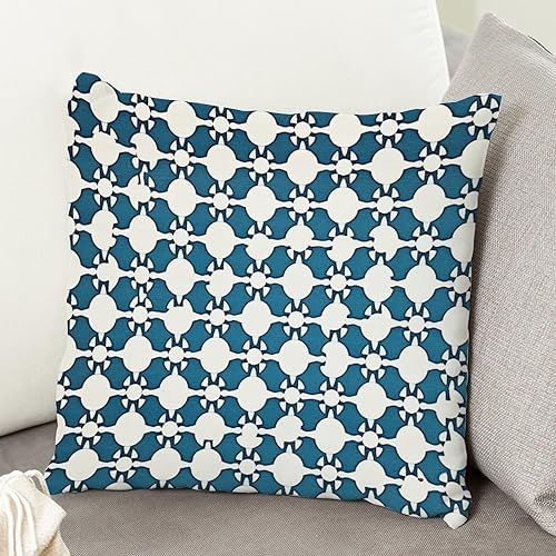 Miniatura 10 de Cojín de cojín verde salvia con rayas geométricas estilo granja enrejado imperial geométrico verde para sofá, funda de cojín de doble cara, 24 x 24