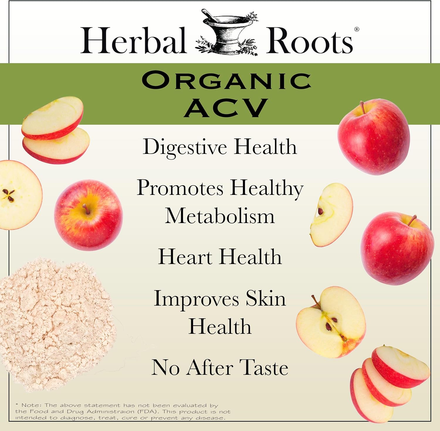 Herbal Roots Organic Apple Cider Vinegar Capsules with Mother and Organic Cayenne | 650 mg | 60 Vegan Capsules - Image 3