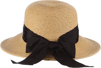 Scala Women's Paper Braid Hat with Dimensional Brim