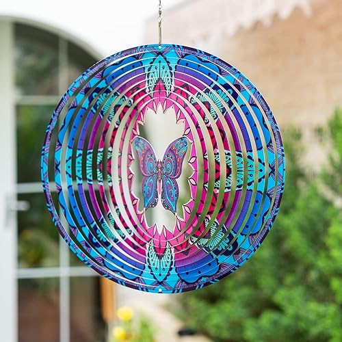 Miniatura 10 de Sinor Molinillo de viento para exteriores, interiores, jardín, patio, césped, decoración del hogar, regalo, colgante, de acero inoxidable, escultura