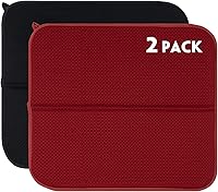 Vista 11 de Paquete de 2 tapetes de secado de platos para encimera de cocina, absorbentes, tapetes escurridor de platos de microfibra, almohadilla de secado