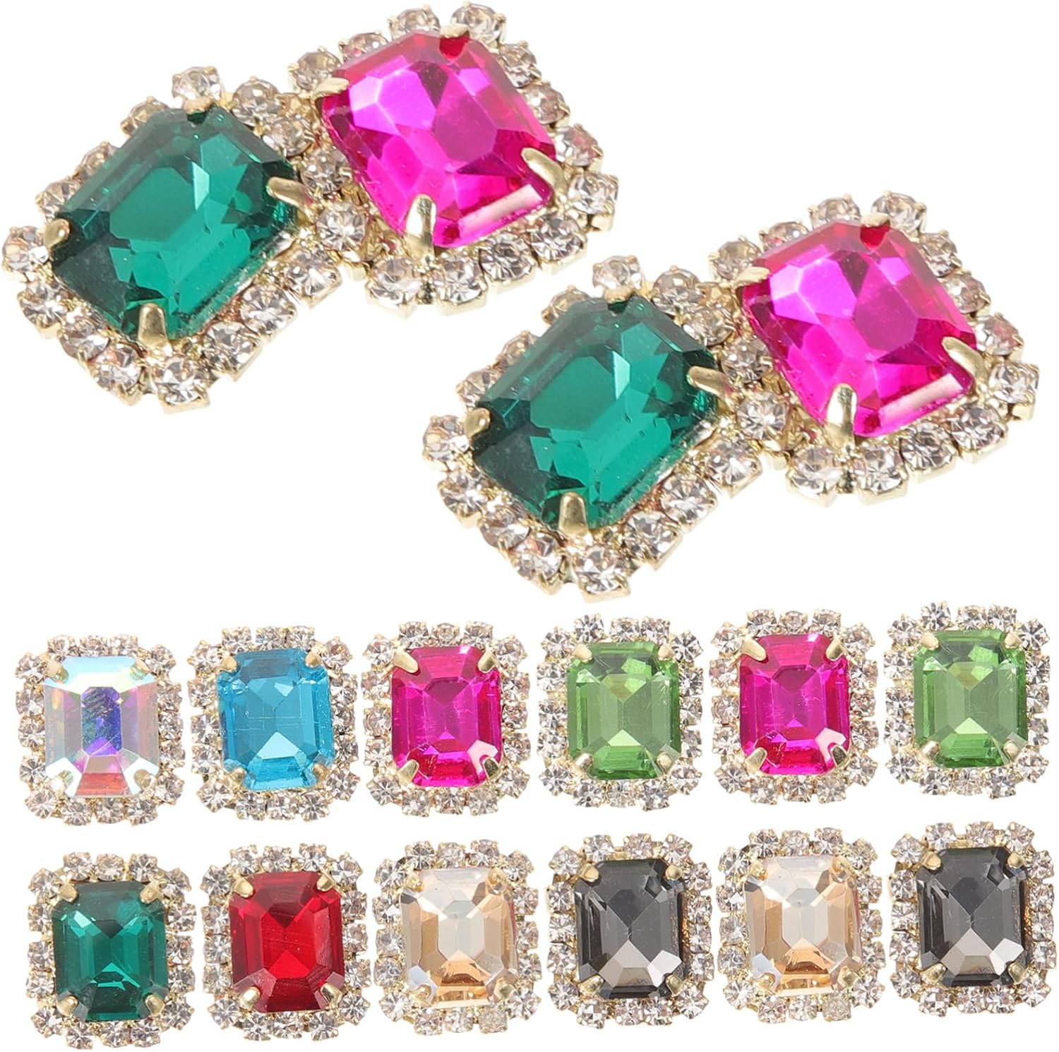 ARTIBETTER 60pcs DIY Clothes Accessories Glitter Rhinestones Craft Rhinestones Decorations for Clothing
