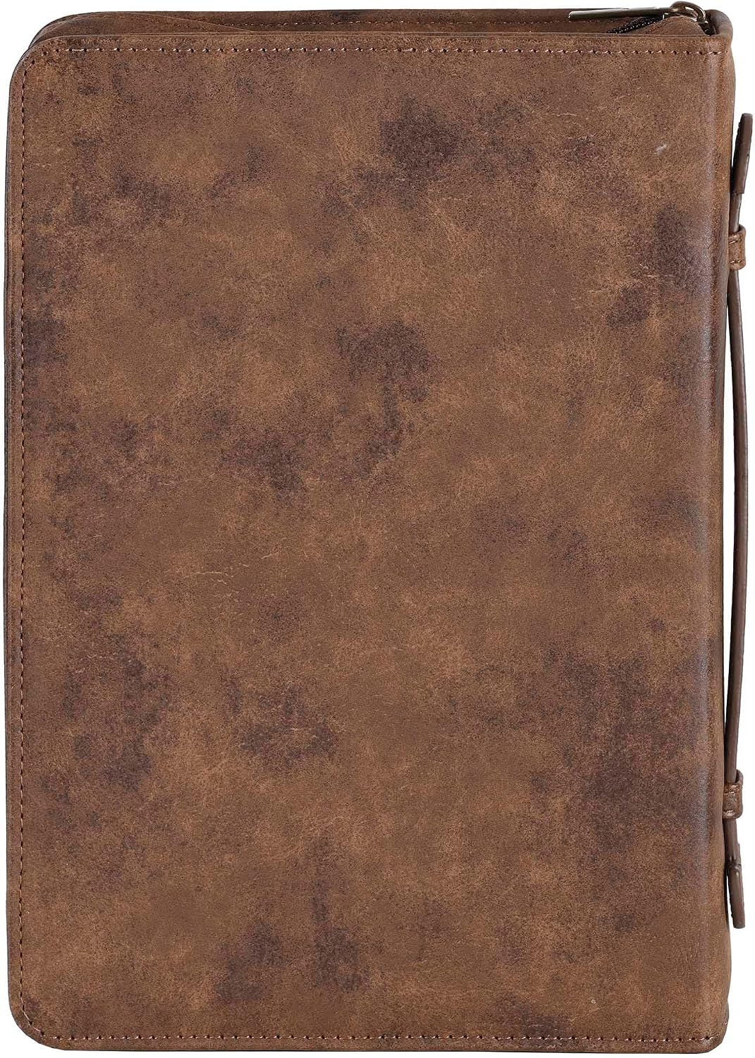 White Dove Designs Bible Cover-Cross-Suede Look-Brown-XLG
