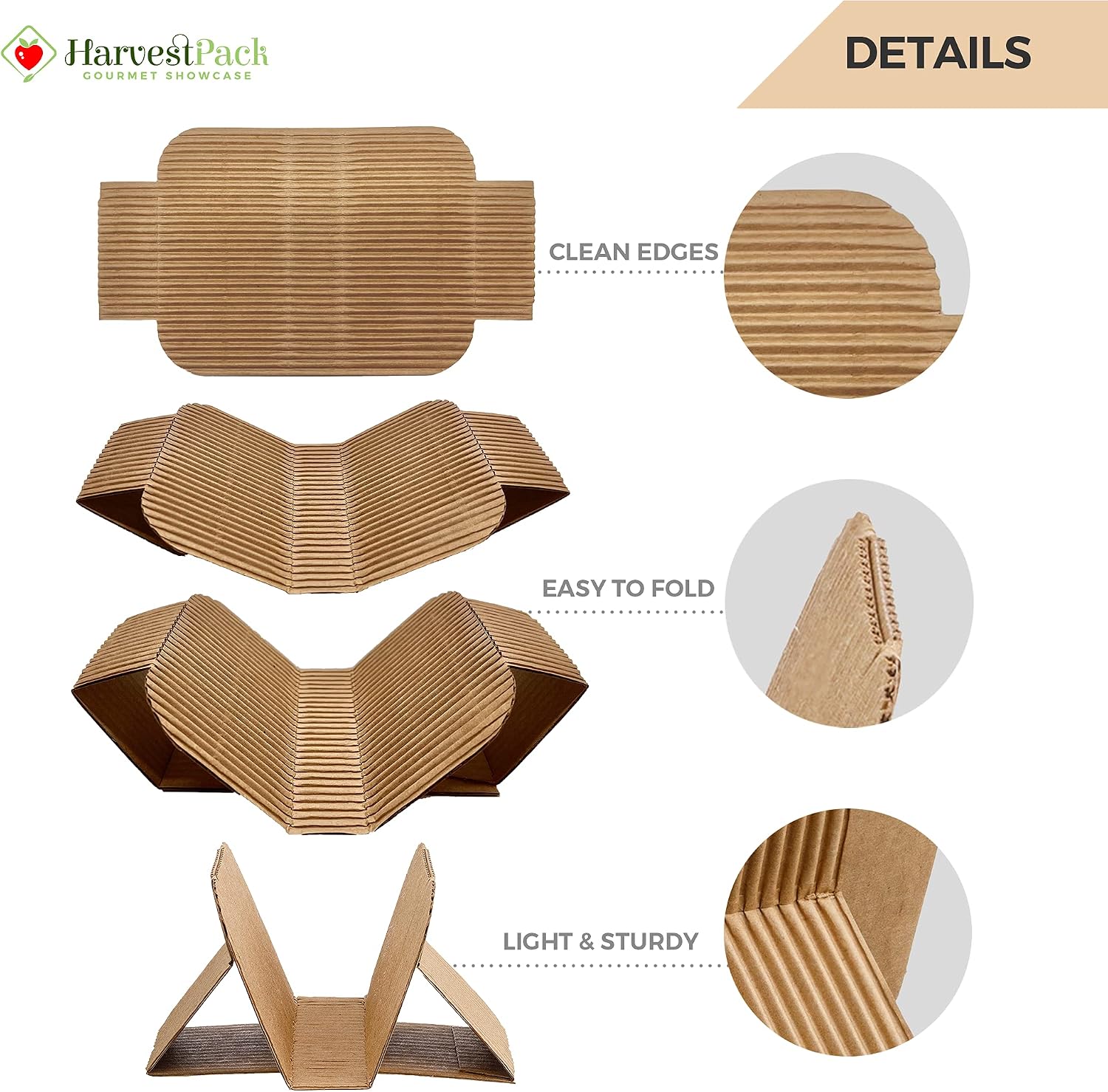 Flash Deals - 60% OFF [50 COUNT] HARVEST PACK Disposable Kraft Taco Holder Stand, Serving Rack for Hot Dogs Waffle Sandwiches Shawarmas Gyros Pita Wraps