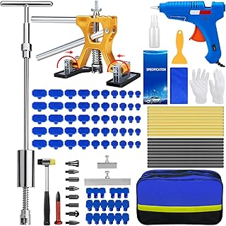 Dent Puller Kit, Paintless Dent Removal Tools for Dent Repair, Car Dent Remover with Slide Hammer 2 in 1 T-bar, Golden Lifter, Dent Puller Tool for Car Auto Body SUV Damage, DIY Repair