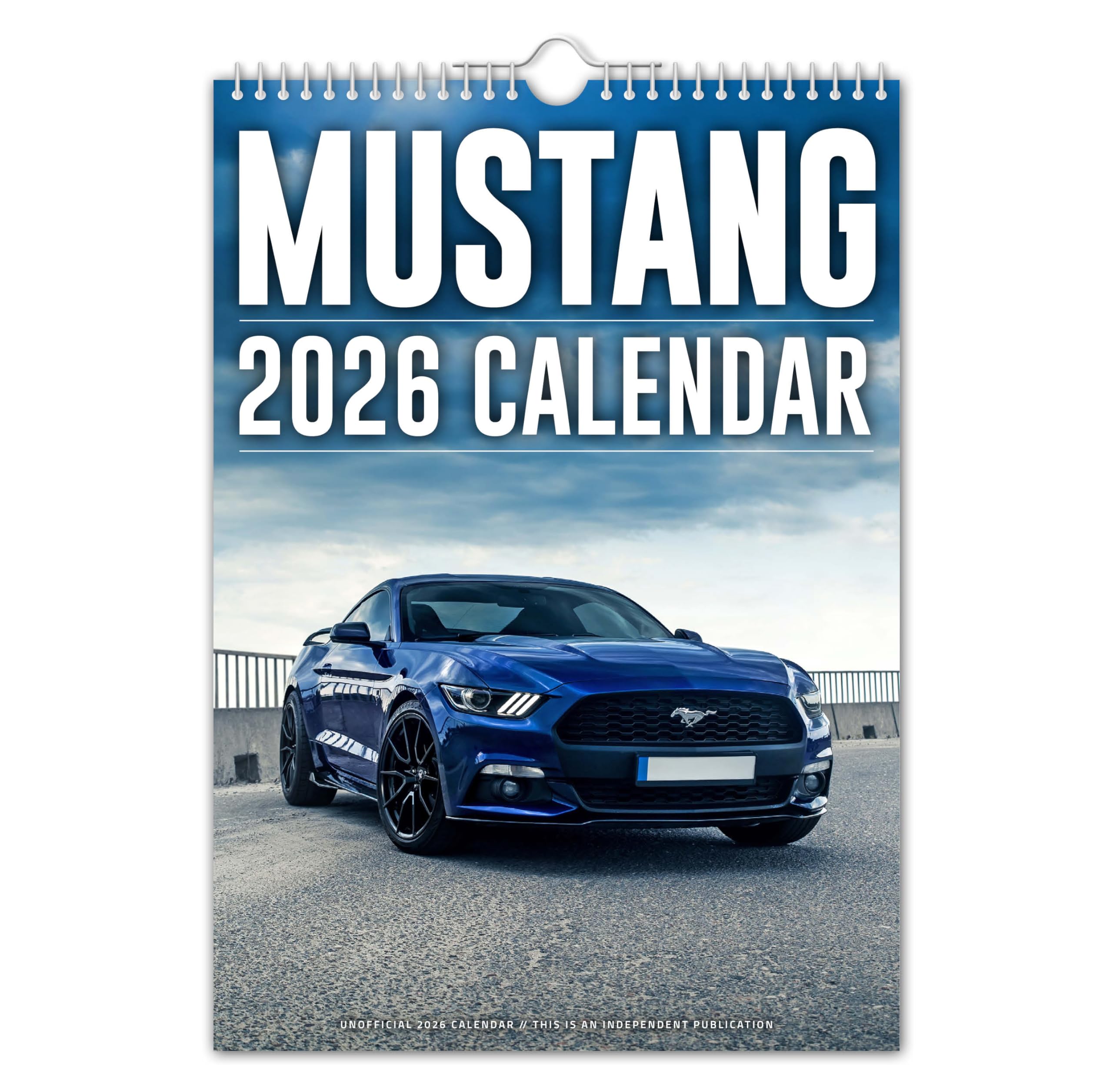 The Calendar King - Mustang - 2026 Wall Calendar - Nostalgic/Motoring/Classic Car/Christmas/Birthday/Gift Idea/Present/Novelty/Secret Santa/Office Gift (Full Colour, A4 Size)