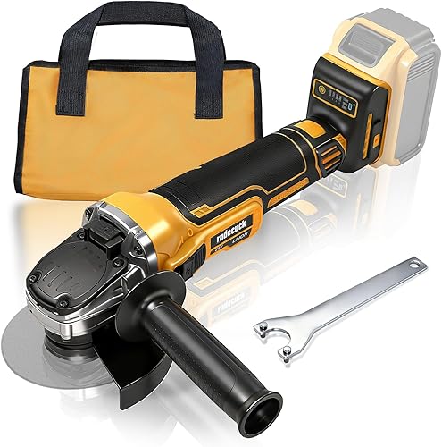 Amoladora angular sin escobillas compatible con batería Dewalt de 20 V Max (sin batería), velocidad variable, amoladoras eléctricas inalámbricas de