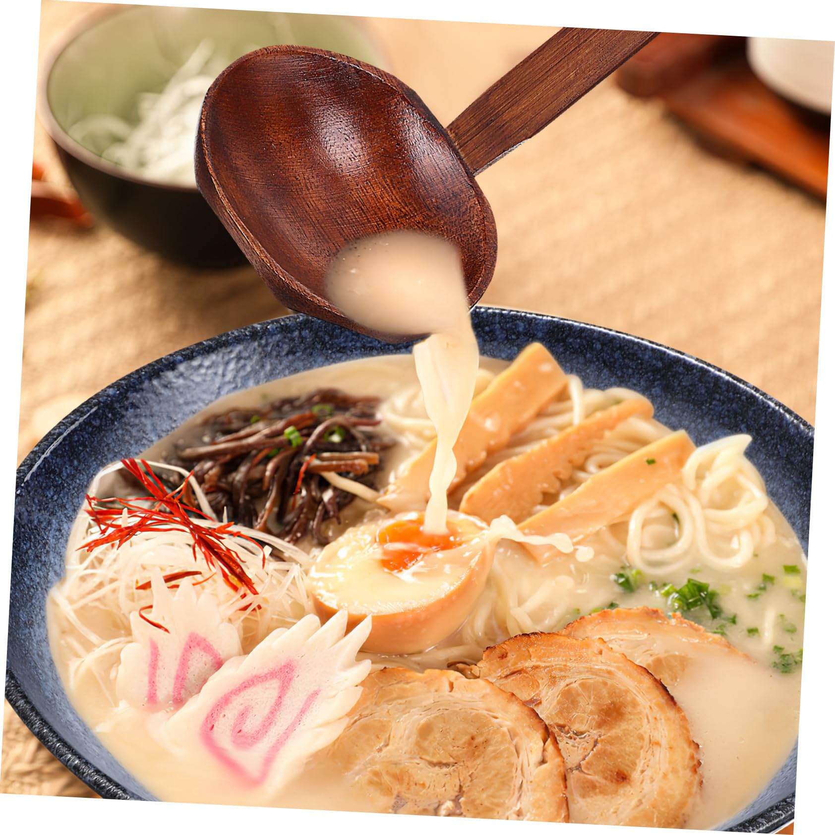 Cabilock Bol à Ramen Japonais Céramique avec Baguettes et Cuillère Antidérapante Résistante Micro-ondes et Lave- pour Nouilles et Maison