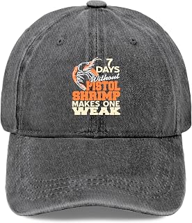 Pistol Shrimp Withdrawal Weakness Hat for Women Funny Baseball Hats Gifts for Women