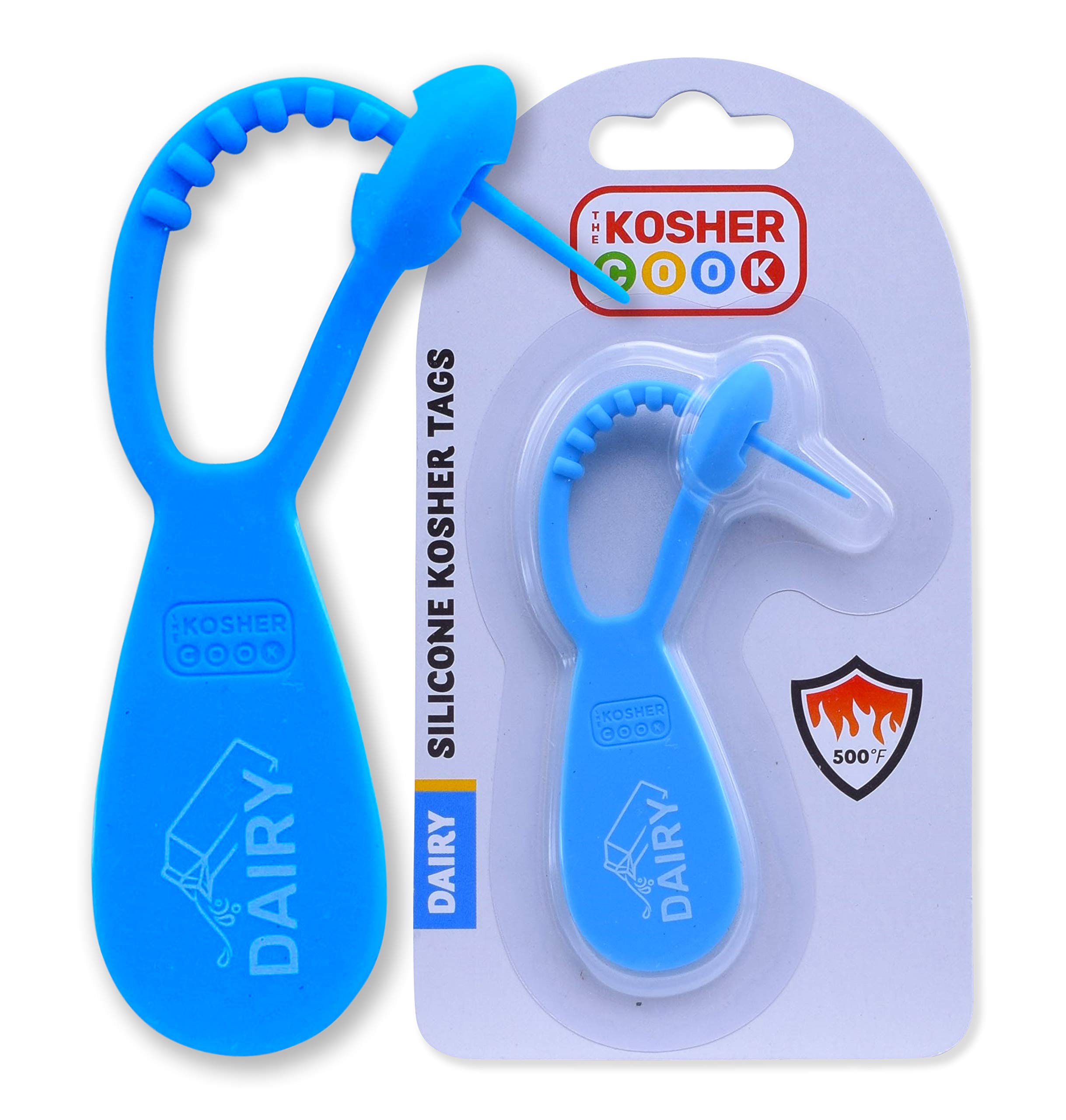 Dairy Blue Kosher Tag - Silicone Label Utensils, Kitchen Items - Heat Resistant and Dishwasher Safe - The Kosher Kook