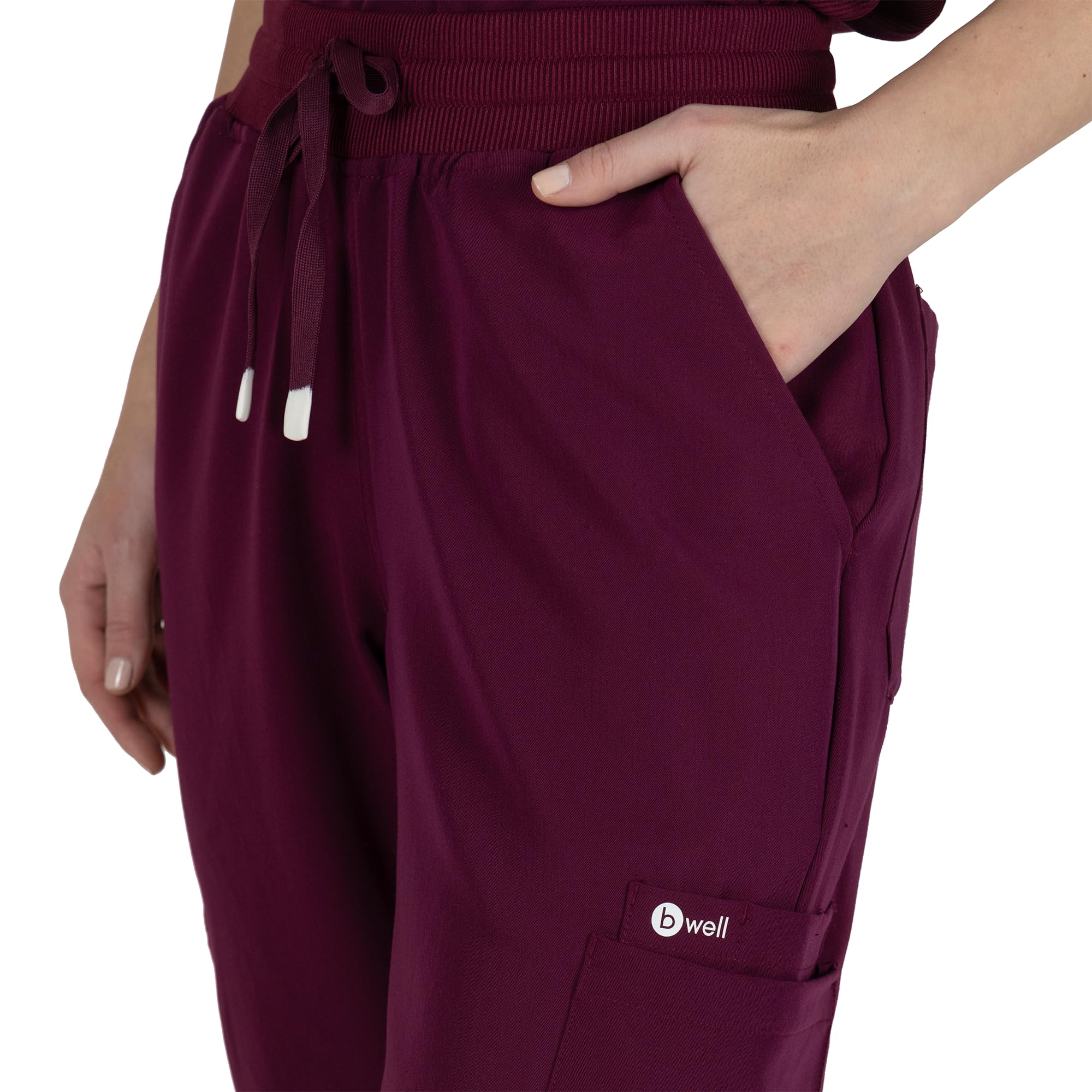 B-well Mauri Pantaloni Infermiere Donna Half-Jogger Pantaloni Sanitari Donna Elastici Pantaloni Medici Donna Spandex con Elastico in Vita
