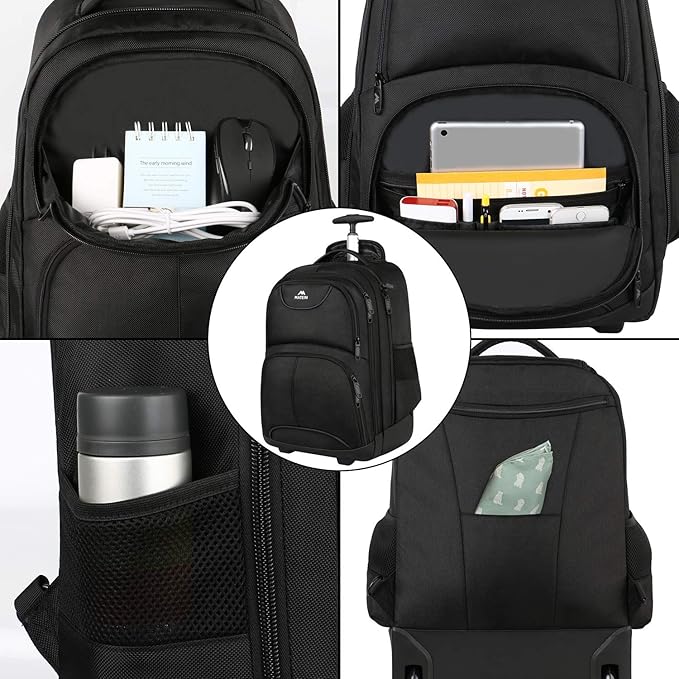 Mochila Rodante Para Laptop 17 Pulgadas Resistente Al Agua miniatura 3