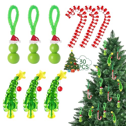 DOKKOME Christmas Crafts for Kids Adults,30 Sets Christmas Beaded Ornament