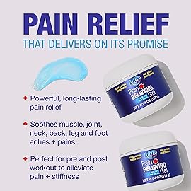 Blue Goo Pain Relieving Gel - Relief for Back, Neck, Muscle and Joint Pain, Fast-Acting Cooling and Soothing Relief with 100% Pure Emu Oil, 4 oz (1 Pack)