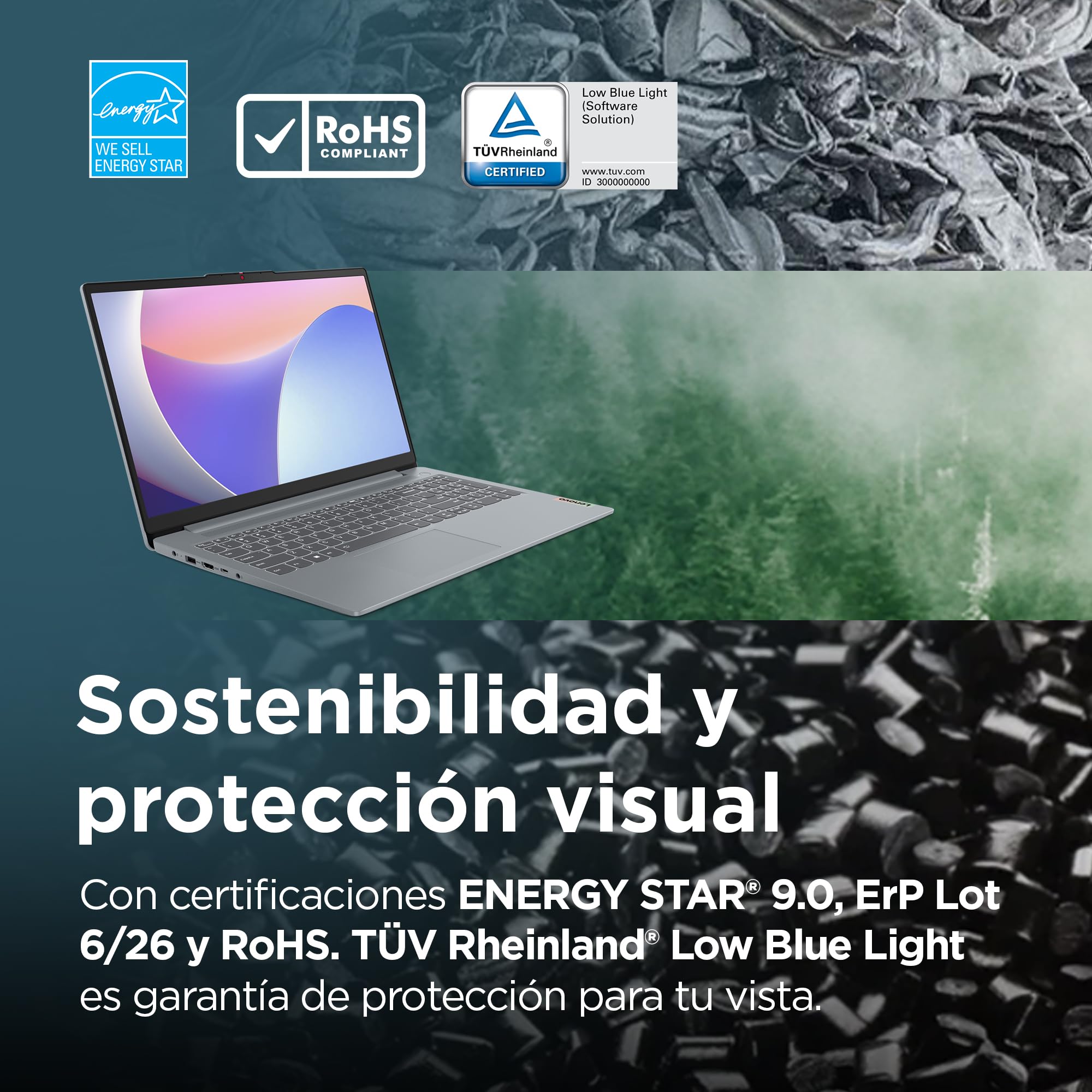 Lenovo IdeaPad Slim 3 Gen 8 - Ordenador Portátil 15.6" FHD (AMD Ryzen 5 40, Radeon 610M Graphics, 16 GB RAM, 512 GB SSD, USB-C, Wi-Fi 6, Windows 11 Home) Teclado QWERTY Español, Gris Ártico