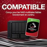Seagate IronWolf 4 To, Disque dur interne NAS HDD, CMR 3,5" SATA 6 Gbit/s 5 900 tr/min, 64 Mo de mémoire cache, pour NAS RAID, services Rescue valables 3 ans (ST4000VN008) - 3