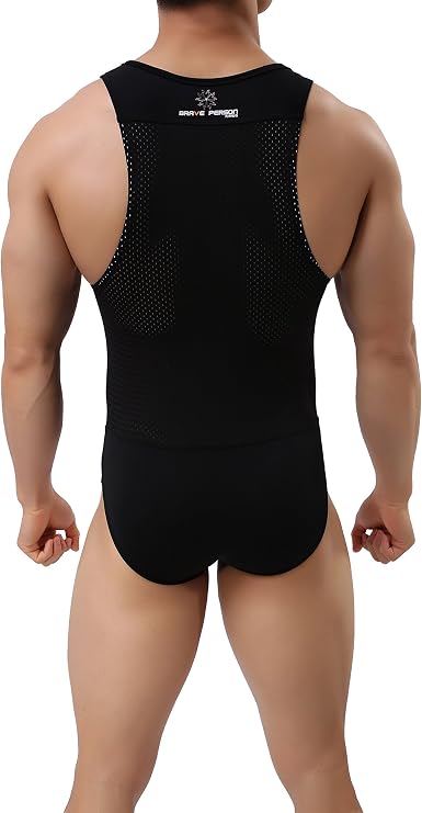 Men's Stretch Jockstrap Singlet Leotard Bodysuit Bodywear Underwear